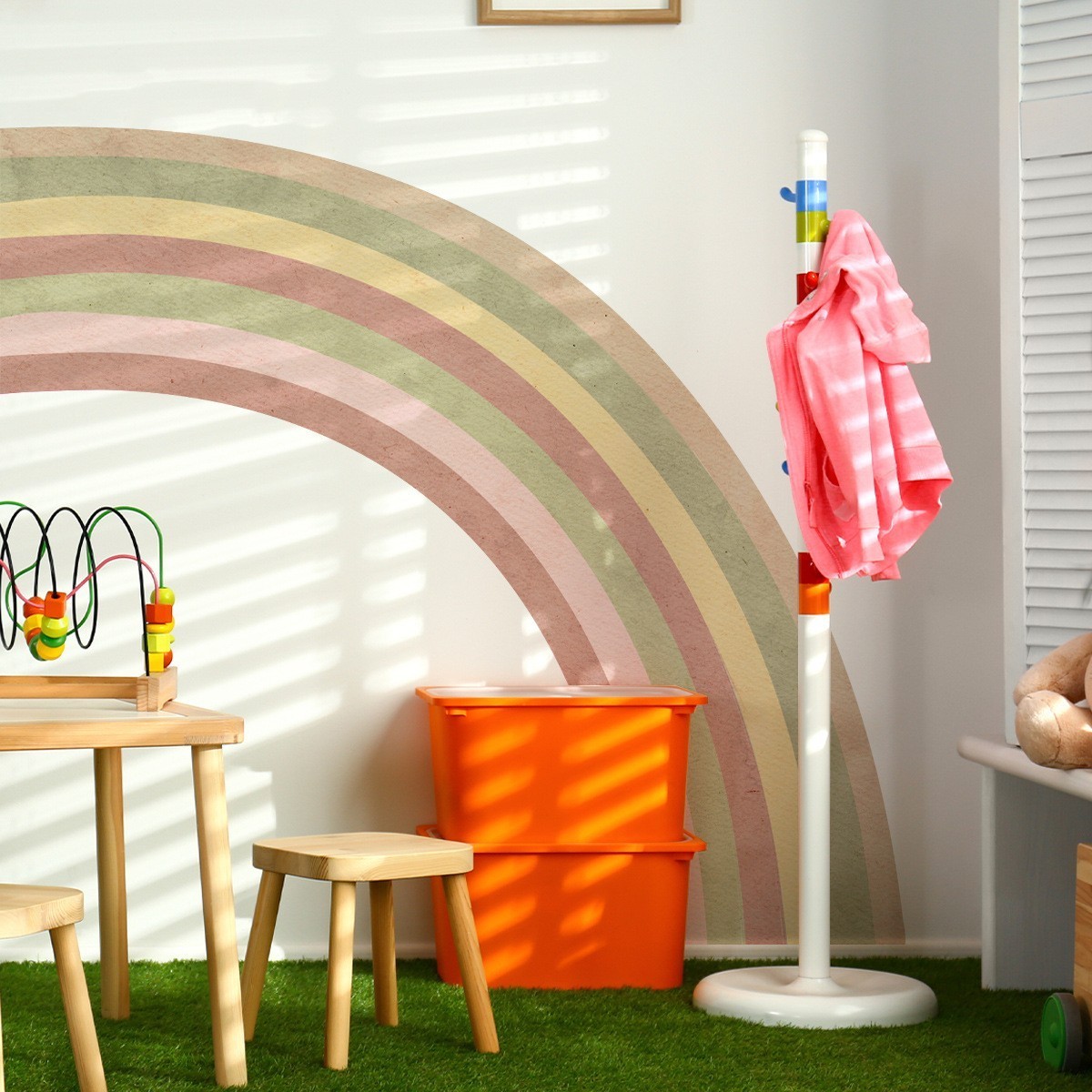 Boho Colo Rainbow Cloud Star Wall Stickers for Waterproof Removable PVC Kids Room Kindergarten Home Decoration