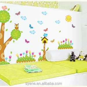 3D Removable pvc wall sticker/wall decal cartoon forest animals tree home decor Kid Nursery room art mural decoration