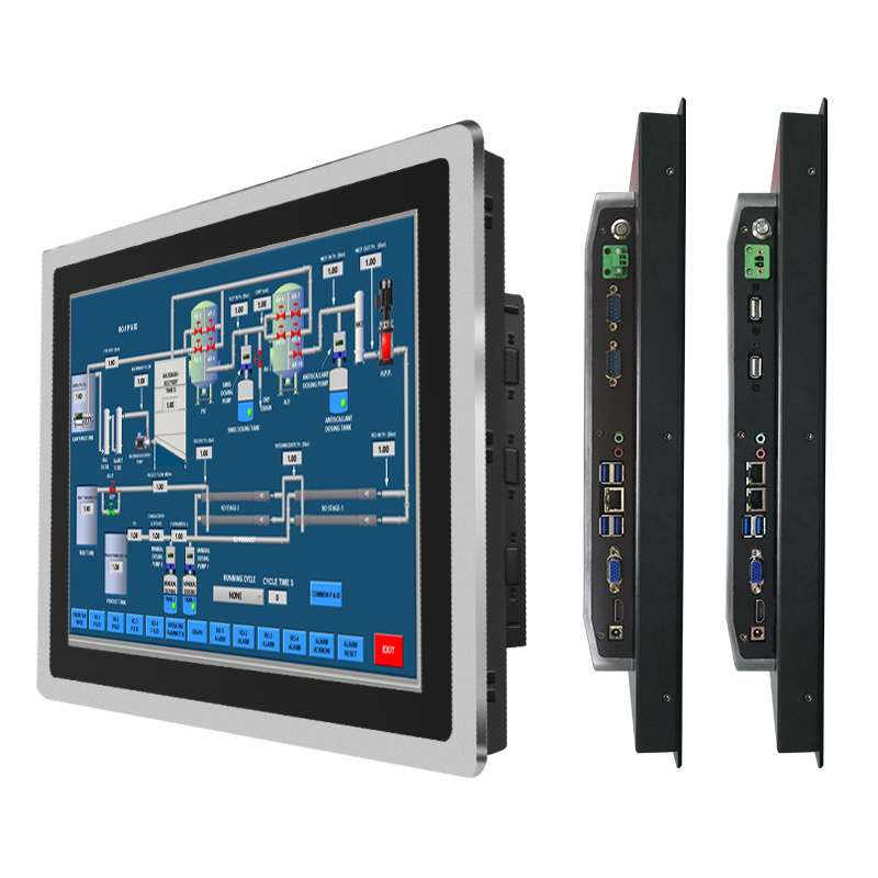 Ip65 Waterproof Embedded Wall Mount True Flat Panel Pc Android All In One Touch Screen Industrial Computer