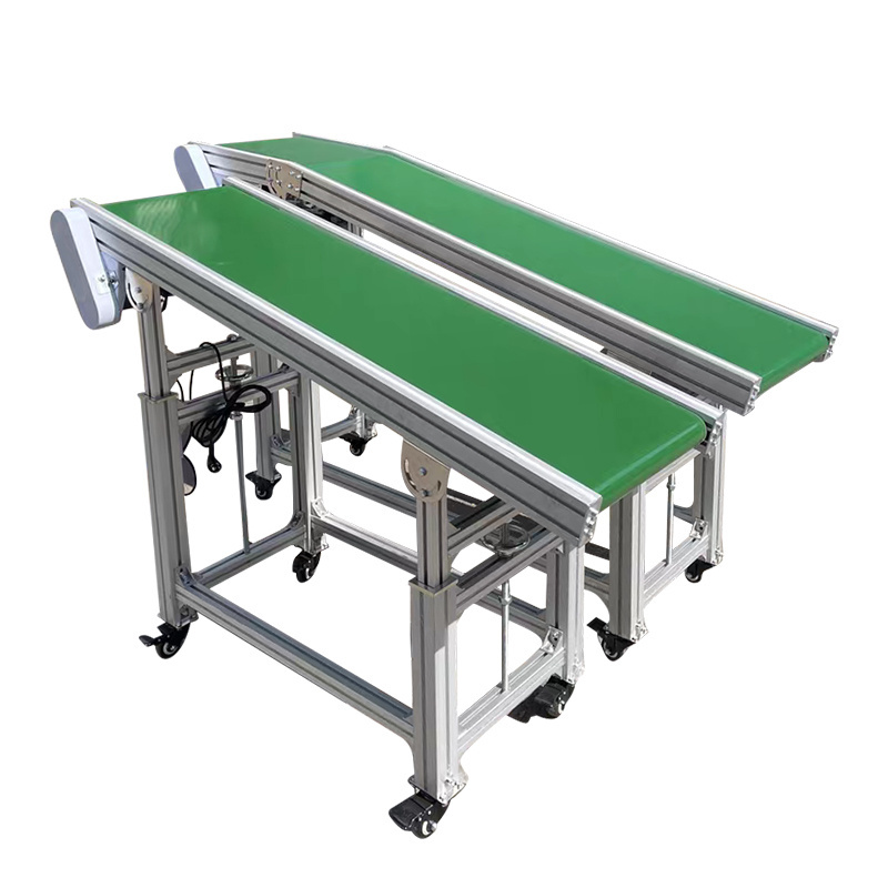 support customized PVC Rubber stainless steel chain plate conveyor belt small conveyor belt