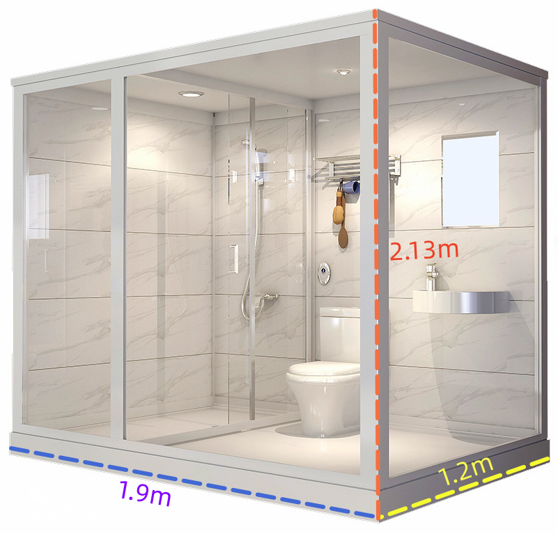 Portable Toilet And Shower Room Prefab Modular  Bathroom Pods Modular Shower Room With Toilet