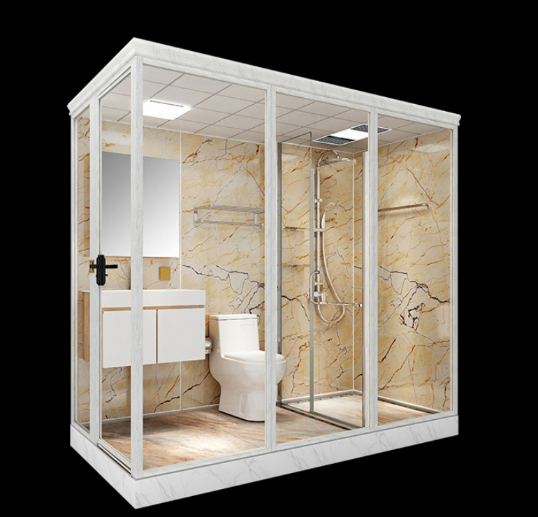 Luxury Portable Integrated Bathroom Pod Prefab Bathroom pods With Toilet Integrated Shower Room Unit