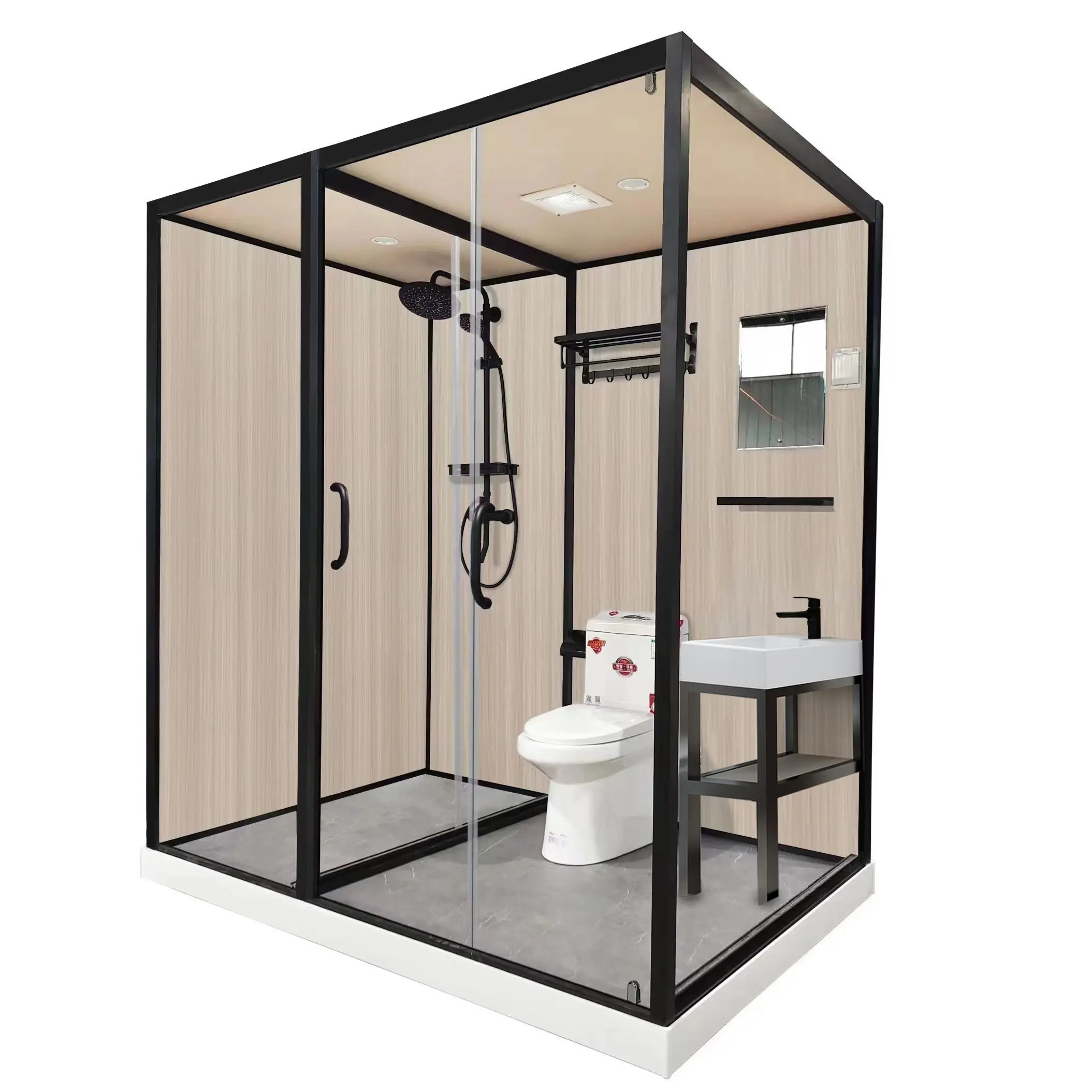 Integrated Bathroom All In One Shower Room Cabin Independent Toilet For Hotel Mobile Toilet Combo