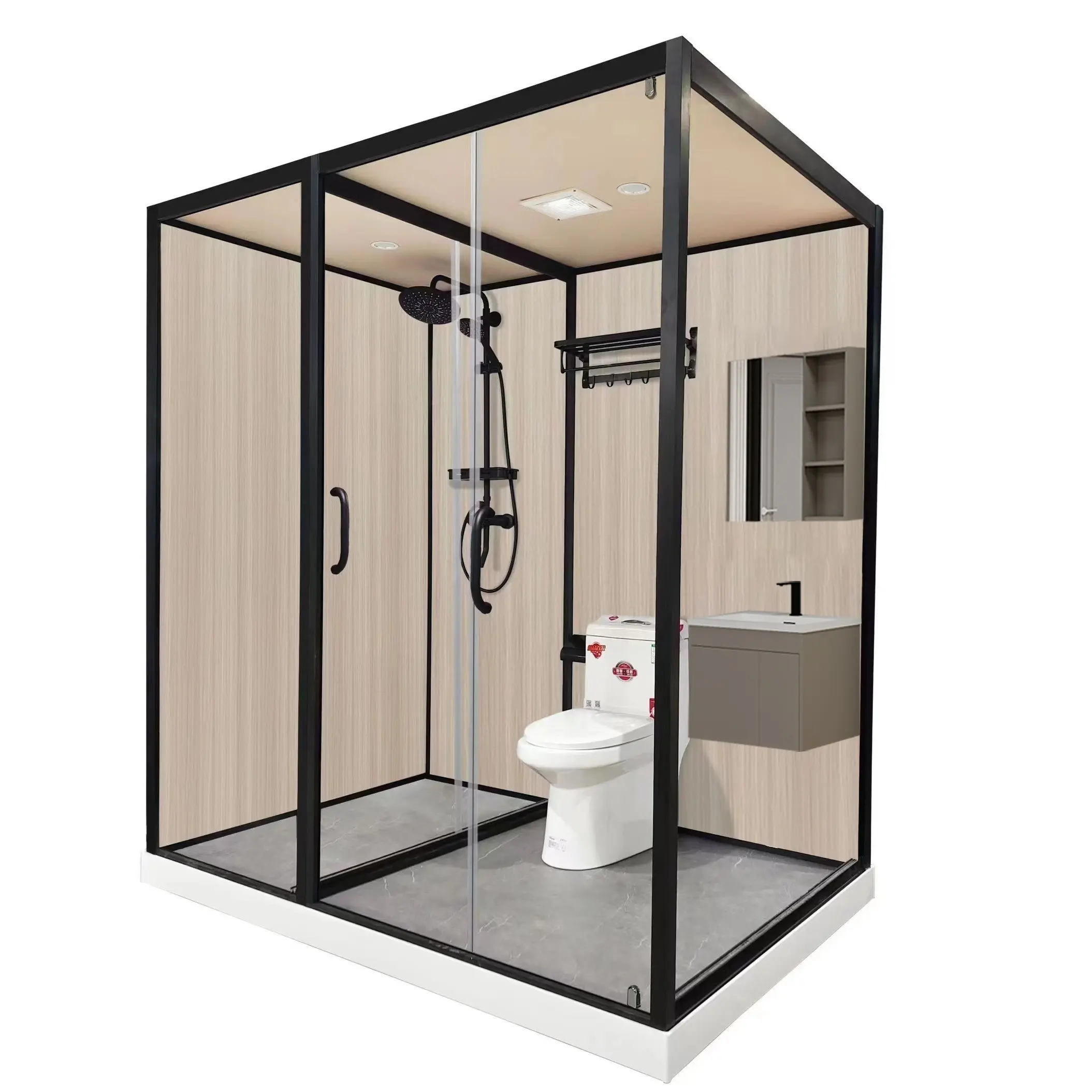 Integrated Bathroom All In One Shower Room Cabin Independent Toilet For Hotel Mobile Toilet Combo