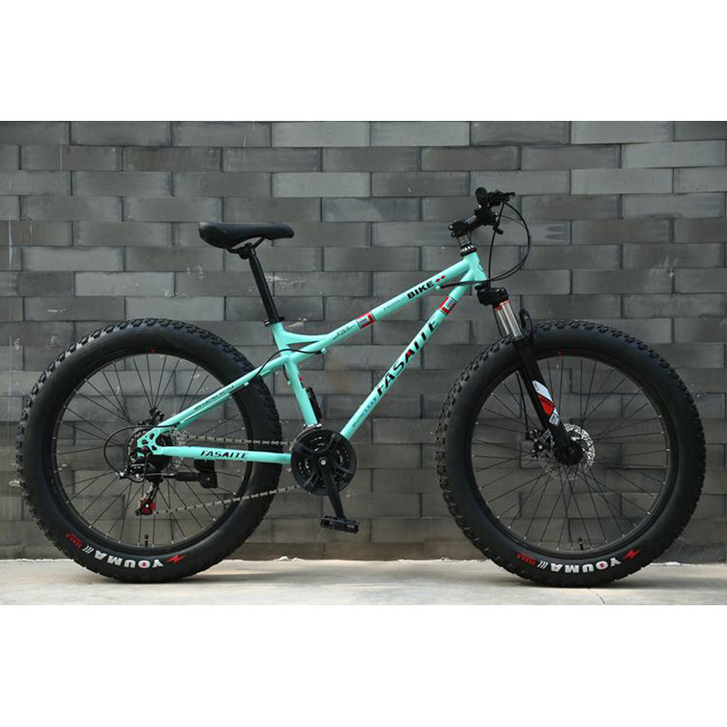 Chinese factory new hot selling 24 26 inch fat tire bike with front suspension