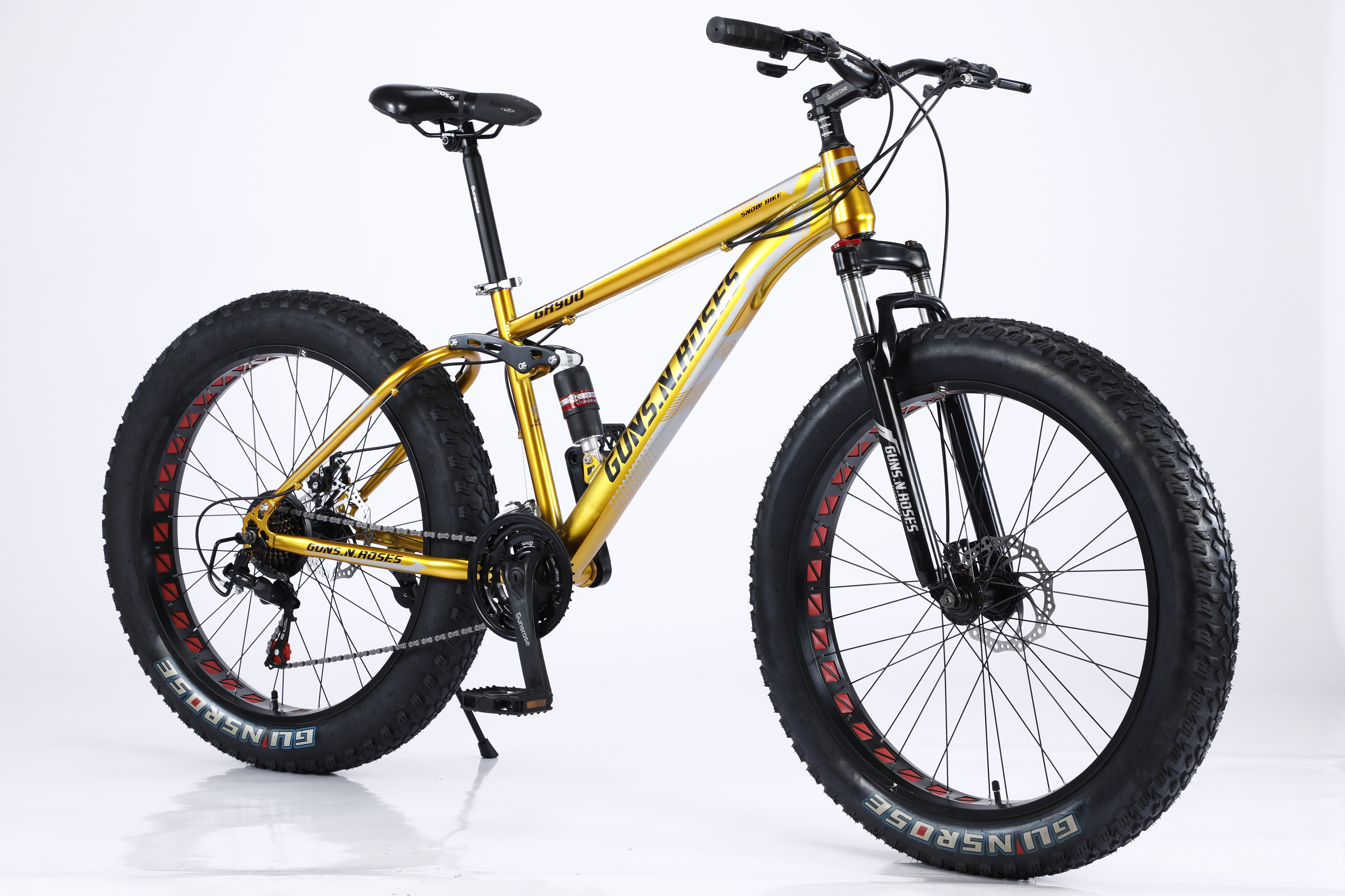 full suspension 26 inch fat tire wide tires big wheel full suspension snow bike