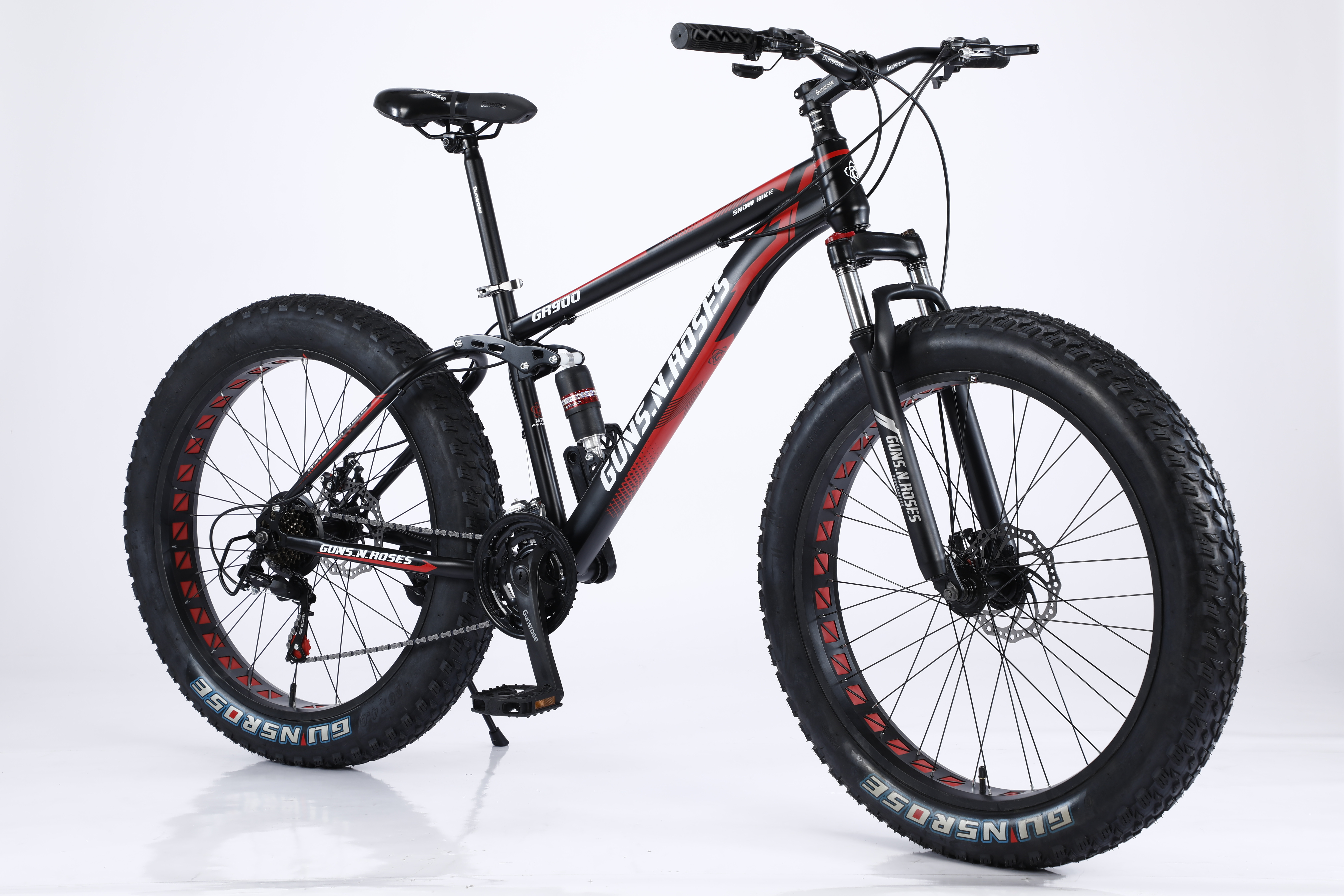 full suspension 26 inch fat tire wide tires big wheel full suspension snow bike