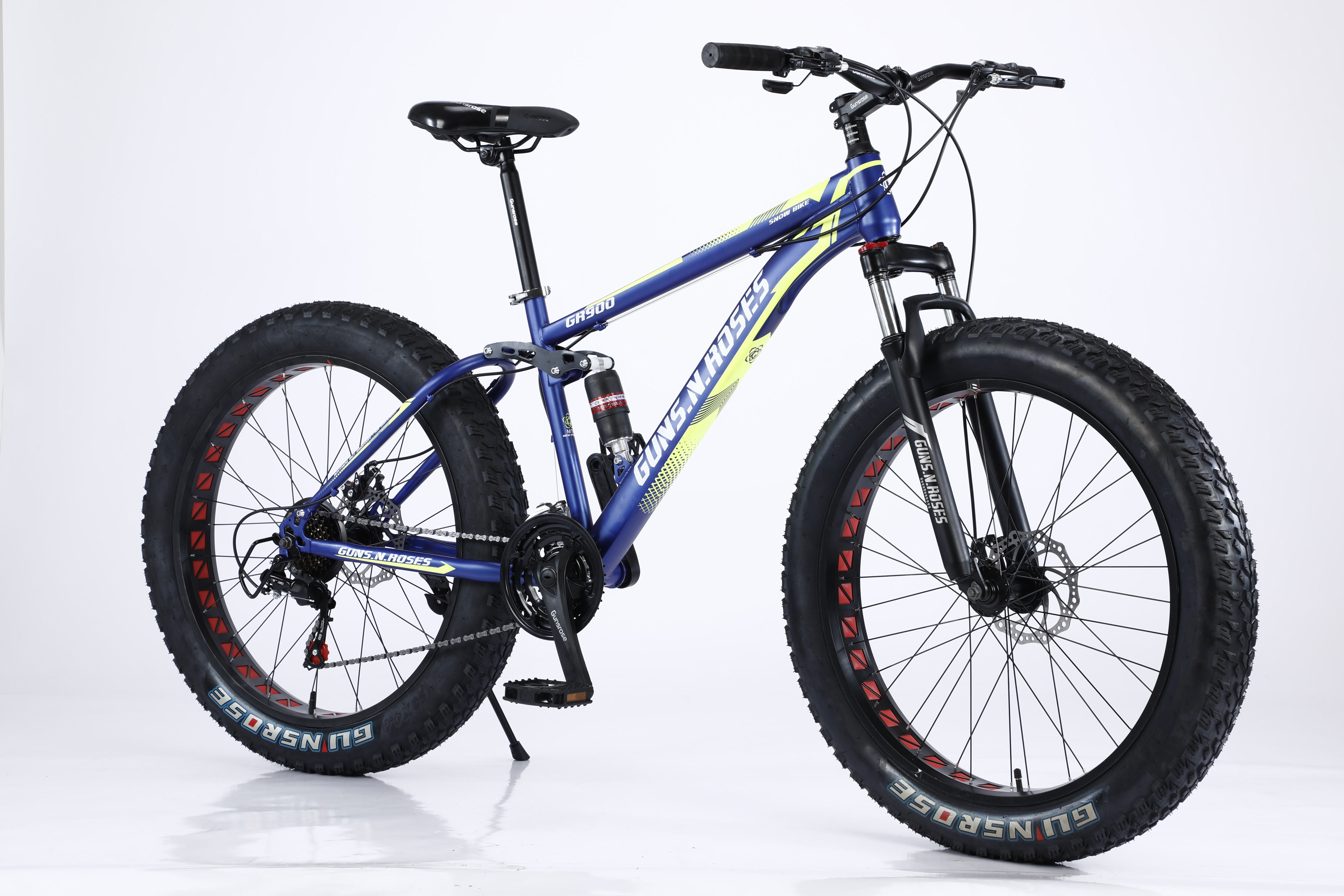 full suspension 26 inch fat tire wide tires big wheel full suspension snow bike