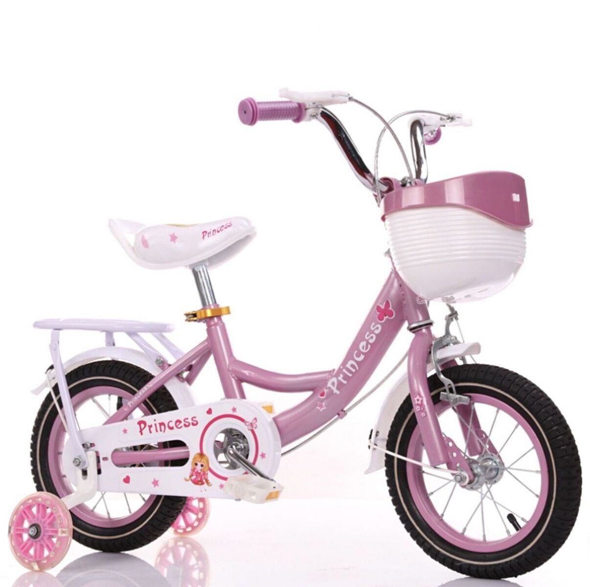 Children Girls Kids  Sale  High Quality beautiful girl kids pink color children bicycle   Purple  training wheel basket bike