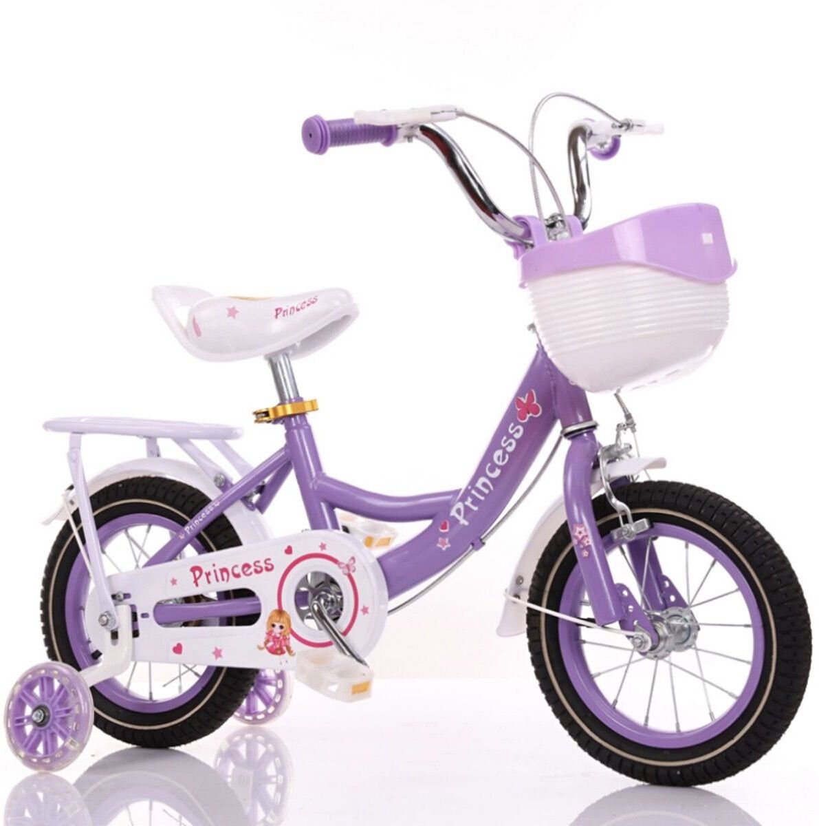 Children Girls Kids  Sale  High Quality beautiful girl kids pink color children bicycle   Purple  training wheel basket bike