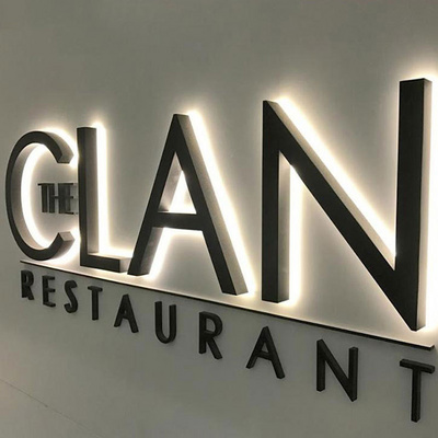 Backlit Enseigne Lumineuse Restaurant Store Led Channel Letter Indoor 3D Lettering Signage Logo Restaurant Light Letter Led Sign