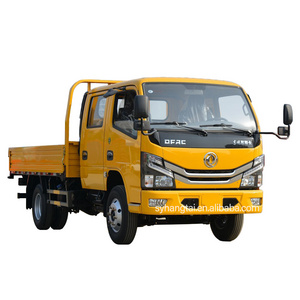 China Low Price Hot 4x2 Double Row 5 Seats 4 Doors 6 Wheels 4.5 Ton Lorry 5 Speed Manual Gearbox Delivery Cargo Truck