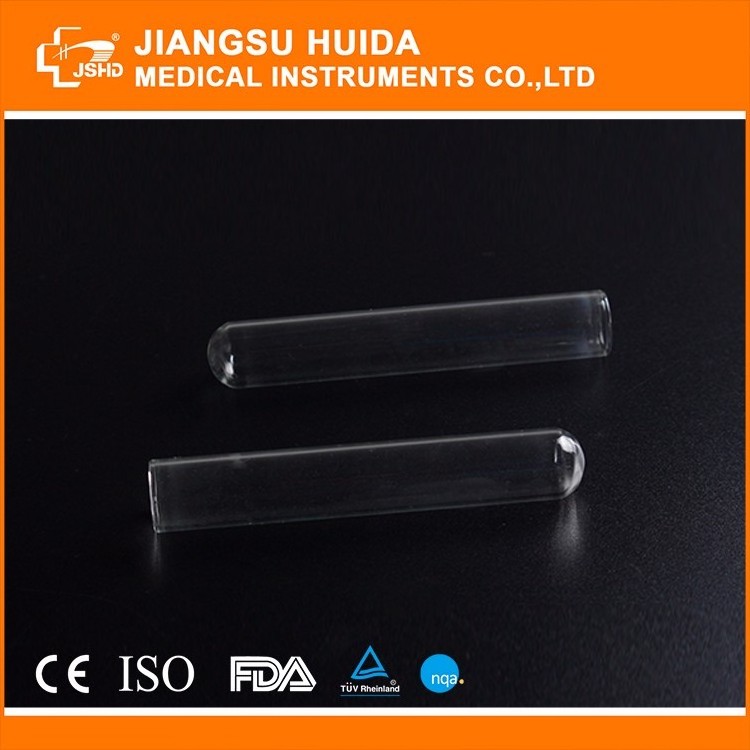 Factory direct laboratory glassware glass test tube with rim plain