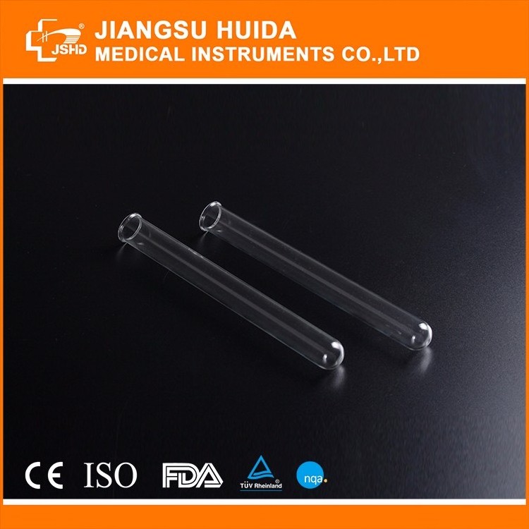 Factory direct laboratory glassware glass test tube with rim plain