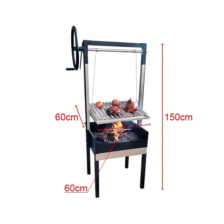 Portable Argentine bbq grill Tabletop Charcoal BBQ Grill Home Use Santa Maria Grill for Campfire  Party