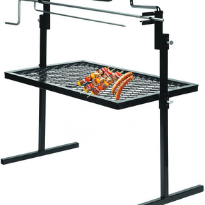 Outdoor Rotisserie Fire Pit Cooking camping grates spit Grill