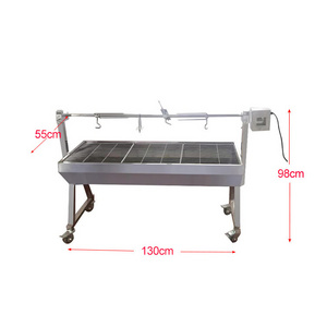 Outdoor Cooking  Whole Pig Lamb Charcoal Rotary Chicken Automatic Electric charcoal BBQ Grill  Machine