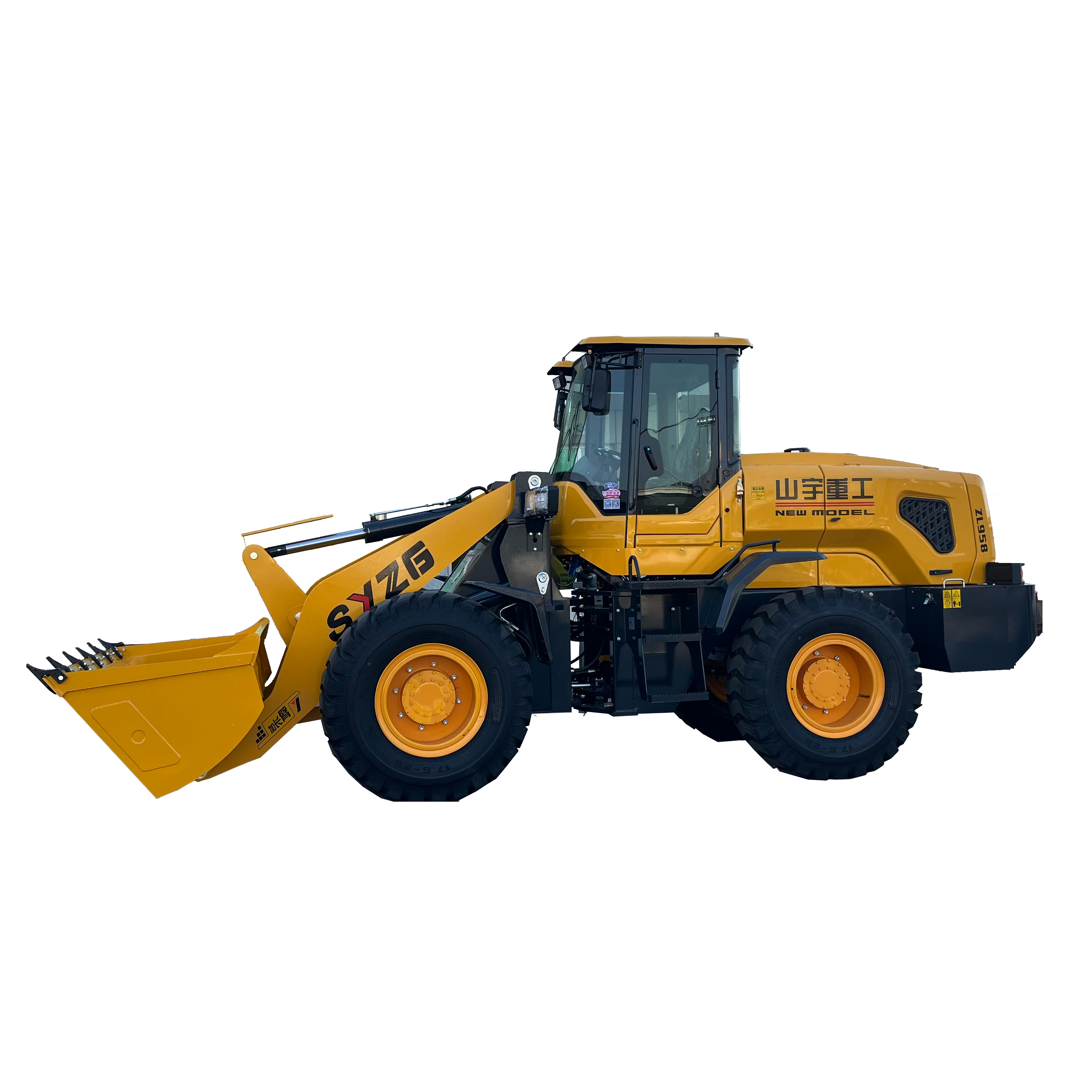 SHAN YU ZL-958 machine loader caterpillar wheel loader 4x4 compact tractor with loader and backhoe