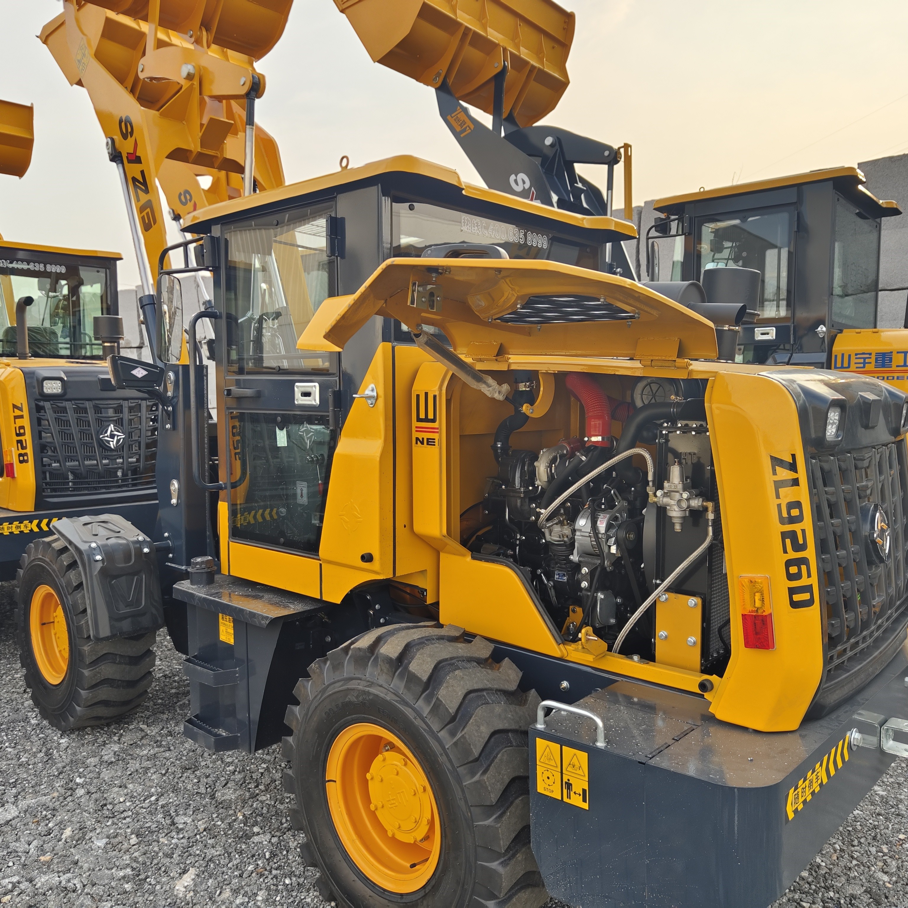 syzg zl-926d wheel loader   bucket loader with solid rubber tires