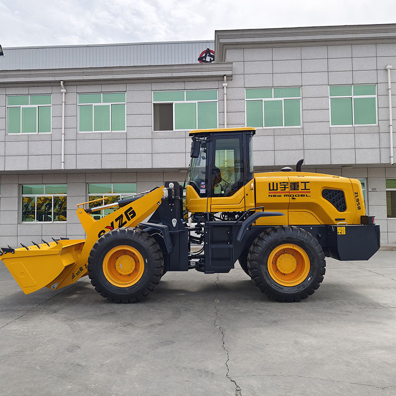 SHAN YU ZL-958 machine loader caterpillar wheel loader 4x4 compact tractor with loader and backhoe