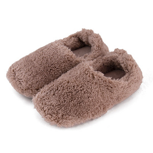 2024 Women Popular Plush Winter Warm Home Indoor Floor Room Anti-slip Booties Boots Slippers With Sherpa Lining