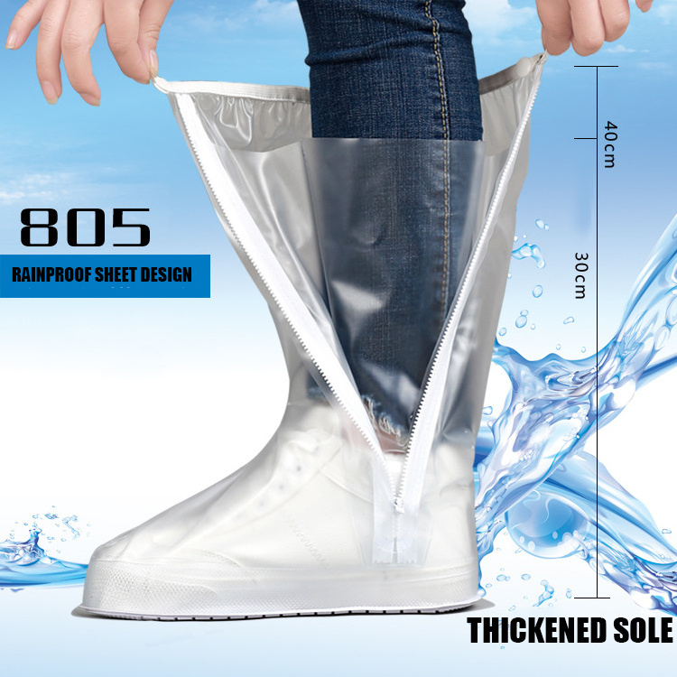 New fashion transparent anti-rain waterproof anti-slip wear-resistant thickened bottom shoe covers for outdoor travel