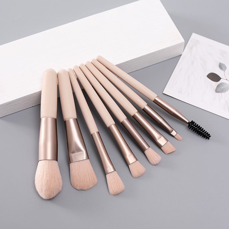 Mini 8 makeup brushes set portable travel kit soft hair eye shadow brush powder foundation brush beauty tools manufacturer