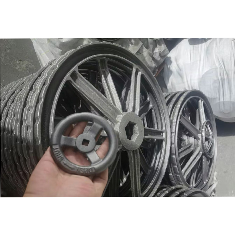 OEM Custom High Quality Shell Mould Casting Cast Iron Round Hole Five Spoke Hand Wheel For Valves