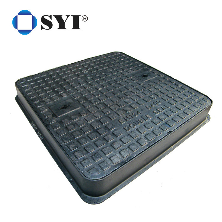 EN124 Heavy Duty Waterproof Square Double Triangle Ductile Iron Manhole Cover En124 D400 In China