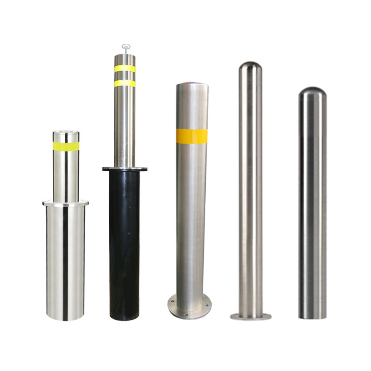 High quality Security Road Traffic Stainless Steel Bollard Barrier Control Automatic Bollard