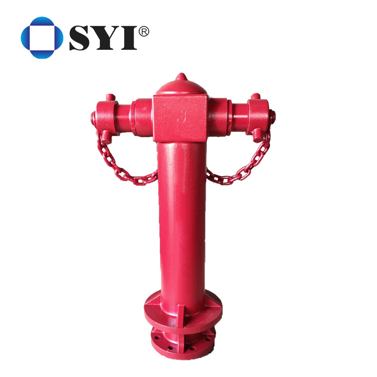 SYI BS750 Outdoor Cast Iron Pillar Double Outlet Fire Hydrant Price