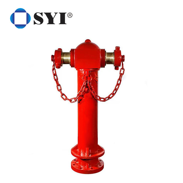 SYI BS750 Outdoor Cast Iron Pillar Double Outlet Fire Hydrant Price