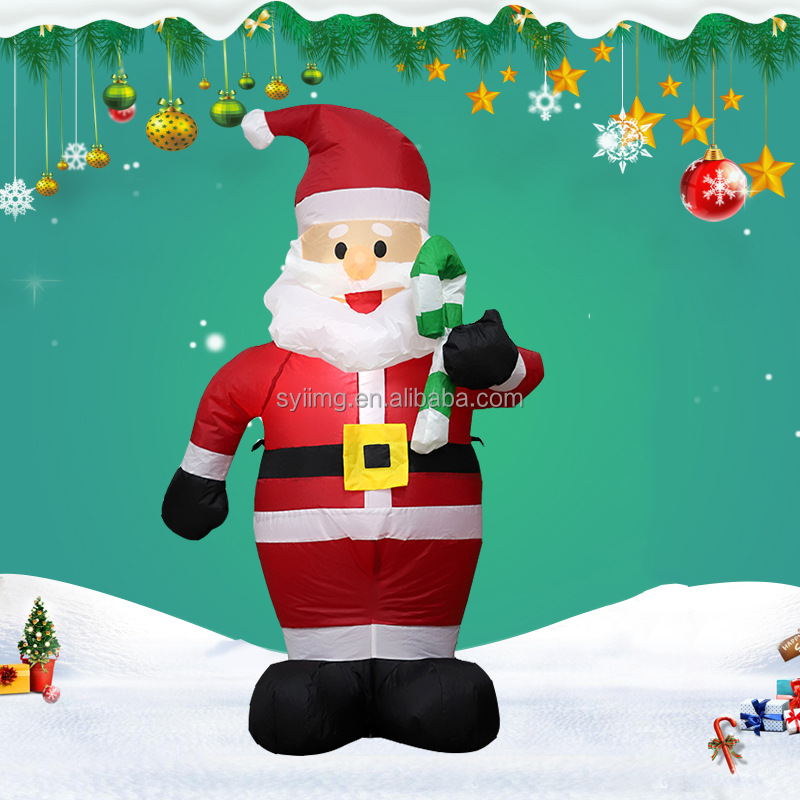 1.2M Santa Claus inflatable Outdoor Giant Soldier Blow up Christmas Advertising Inflatable Xmas Holiday Party Inflatable