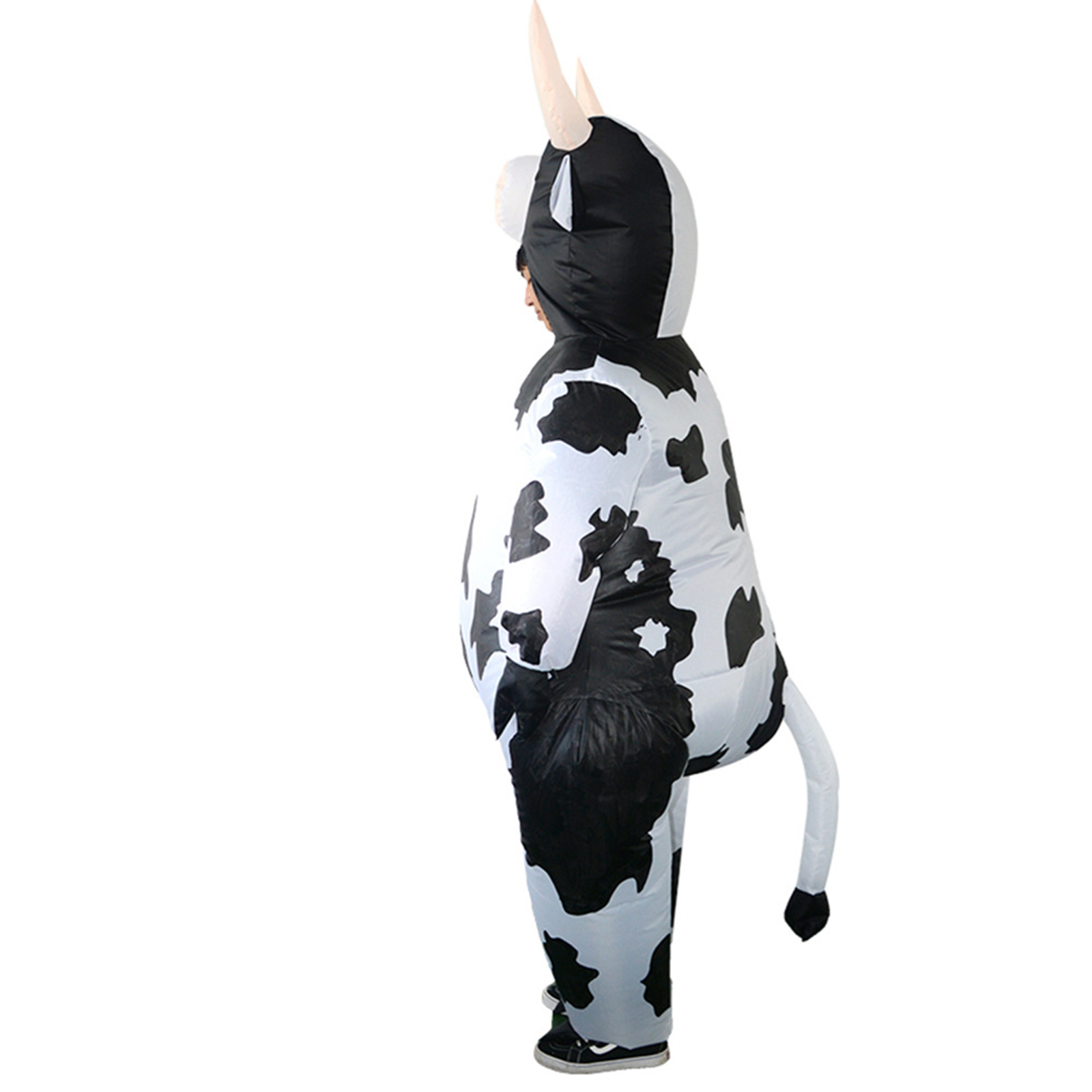 Cow Inflatable Costume Dairy Cows Inflatable Costume Kids Jumpsuit Milk Cow Halloween Costumes Cosplay Blow Up Suit for Adult