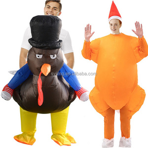 Turkey Inflatable Costume Chicken Inflatable Costume Kids Jumpsuit Boys Thanksgiving Costumes Cosplay Blow Up Suit for Adult