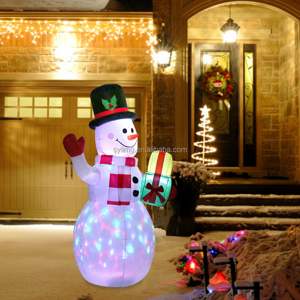 1.5M Snowman Inflatable Nightclub LED Lights Outdoor Holiday Christmas Blow up Advertising Inflatable Toys