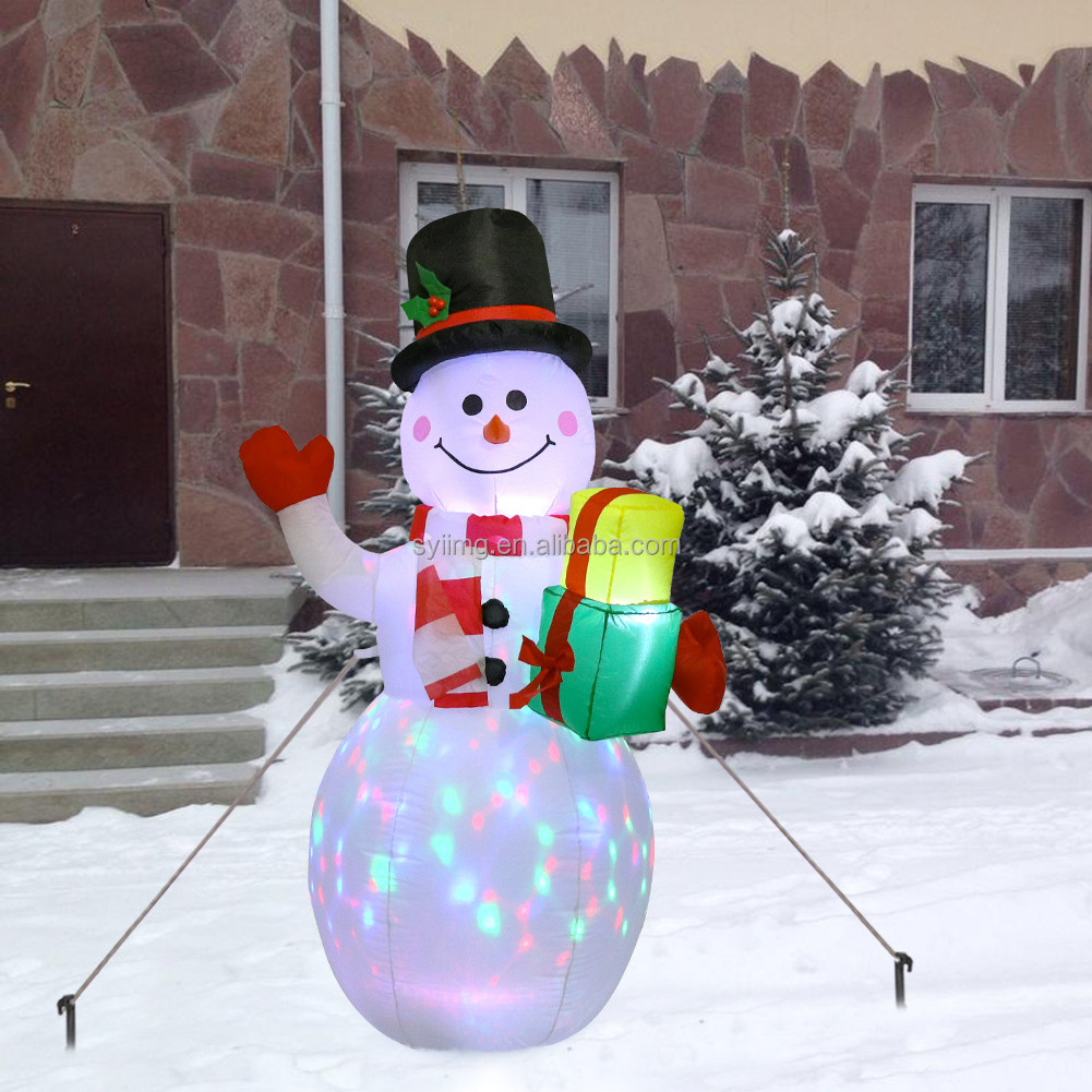 1.5M Snowman Inflatable Nightclub LED Lights Outdoor Holiday Christmas Blow up Advertising Inflatable Toys