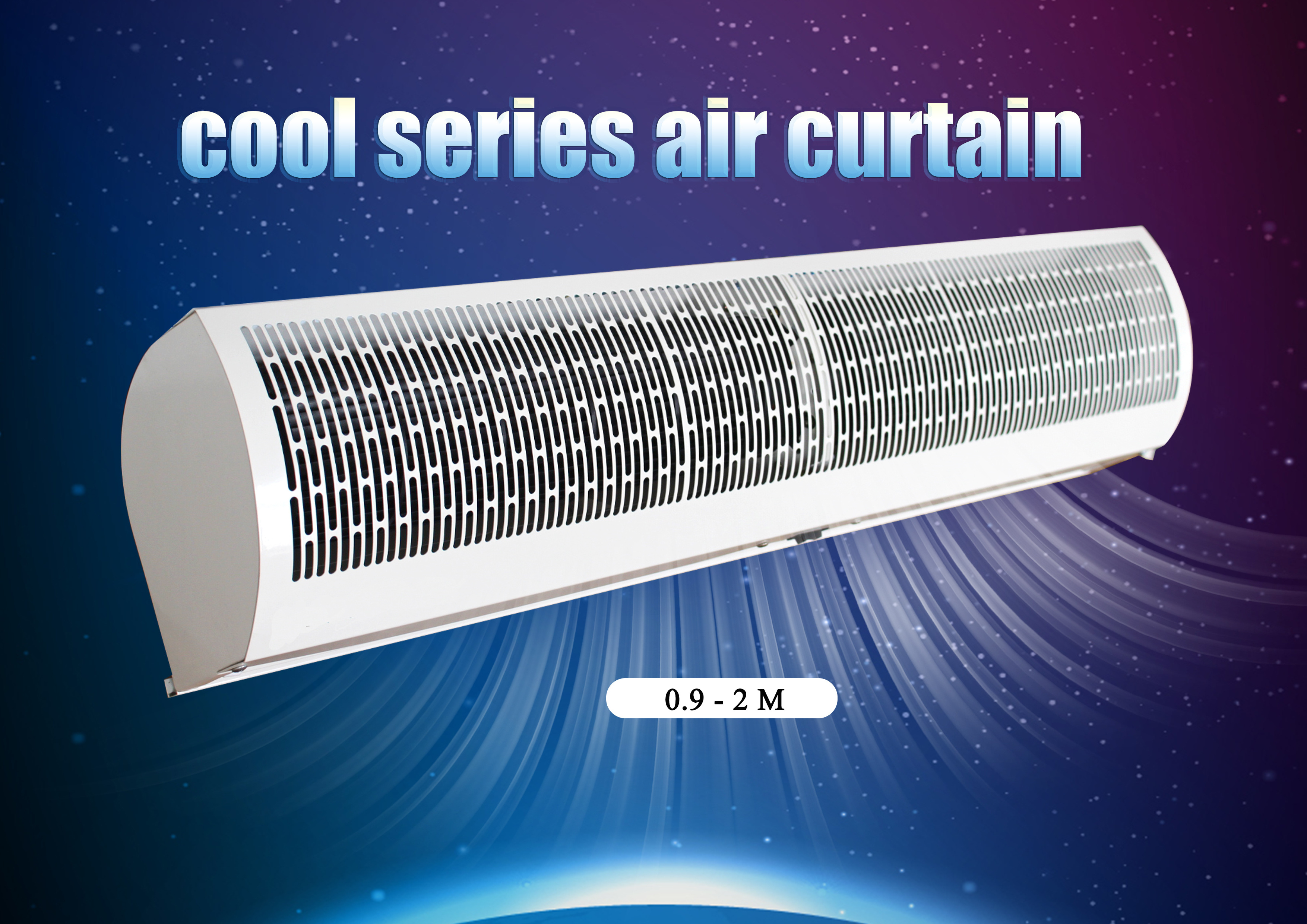 Newest hot sell  AC cross flow cooling air curtain  for malls,groceries and airports