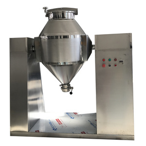 industrial flour mixer rotary rotation double cone tumbler blender powder barrel mixer