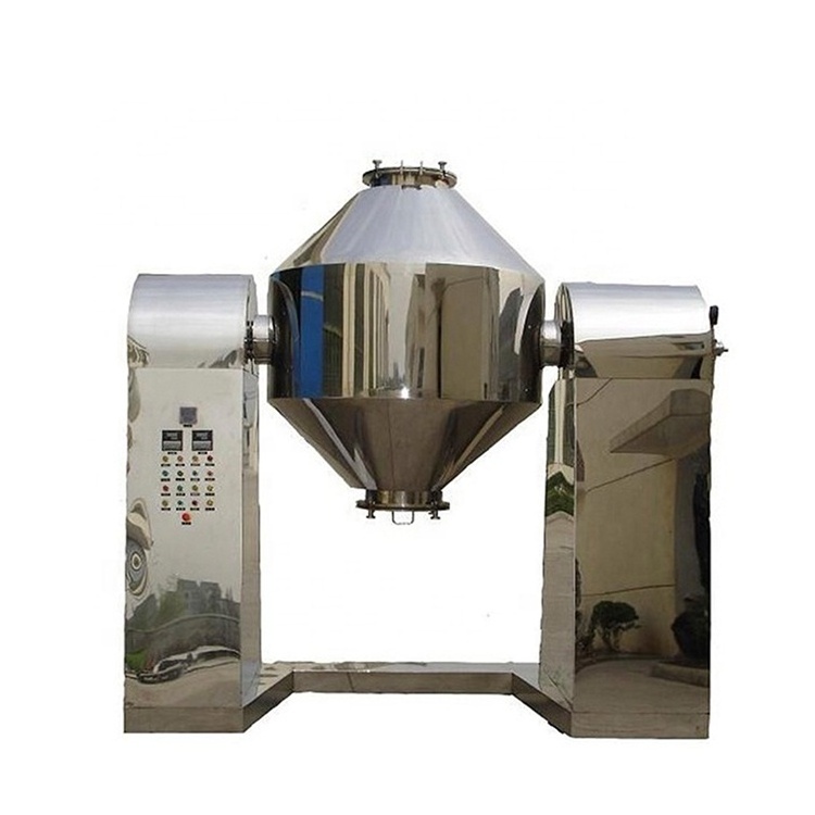 industrial flour mixer rotary rotation double cone tumbler blender powder barrel mixer