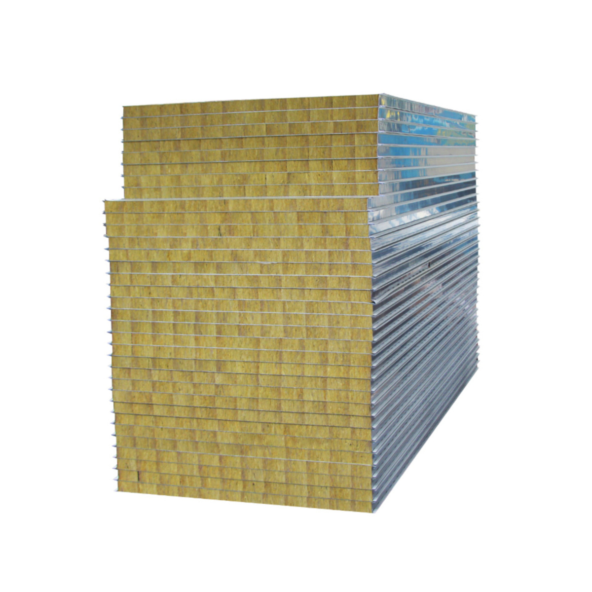 PU rock wool insulation sandwich panel roof sheet galvanized steel corrugated roof panel