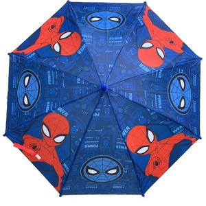 Spider Man Kid Rain Umbrella Customized Printed Promotion Gift 15 17 19 inch Size Manual open Fiberglass Rib Cartoon BSCI Audit