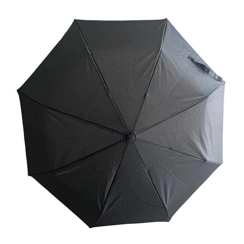 JIEMEI 2022 New style 3 folding umbrella with edge windproof function foldable umbrella