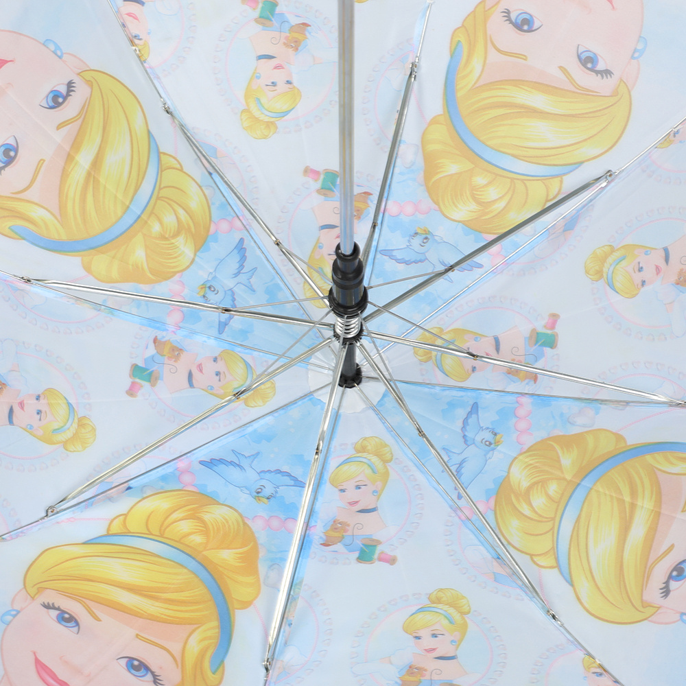 Kids Children Stick Rain Umbrella Princess Design White Frame Automatic Color Handle Matching New Material Environment Umbrella