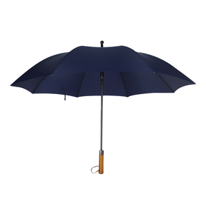 All Fiberglass Automatic Open Pongee Fabric Wooden Handle Rubber Top 27INCH 8panel Stick Rain Umbrella Rope Hook Slef Bag Sleeve