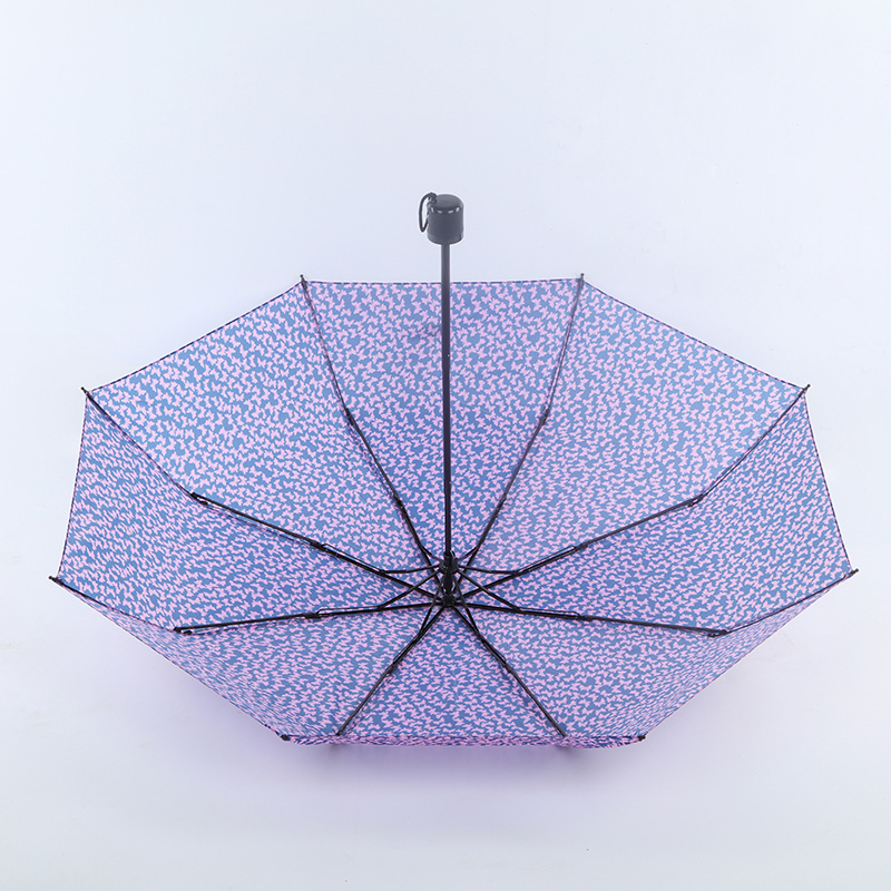 high quality unique butterfly design manual open rain three fold umbrella