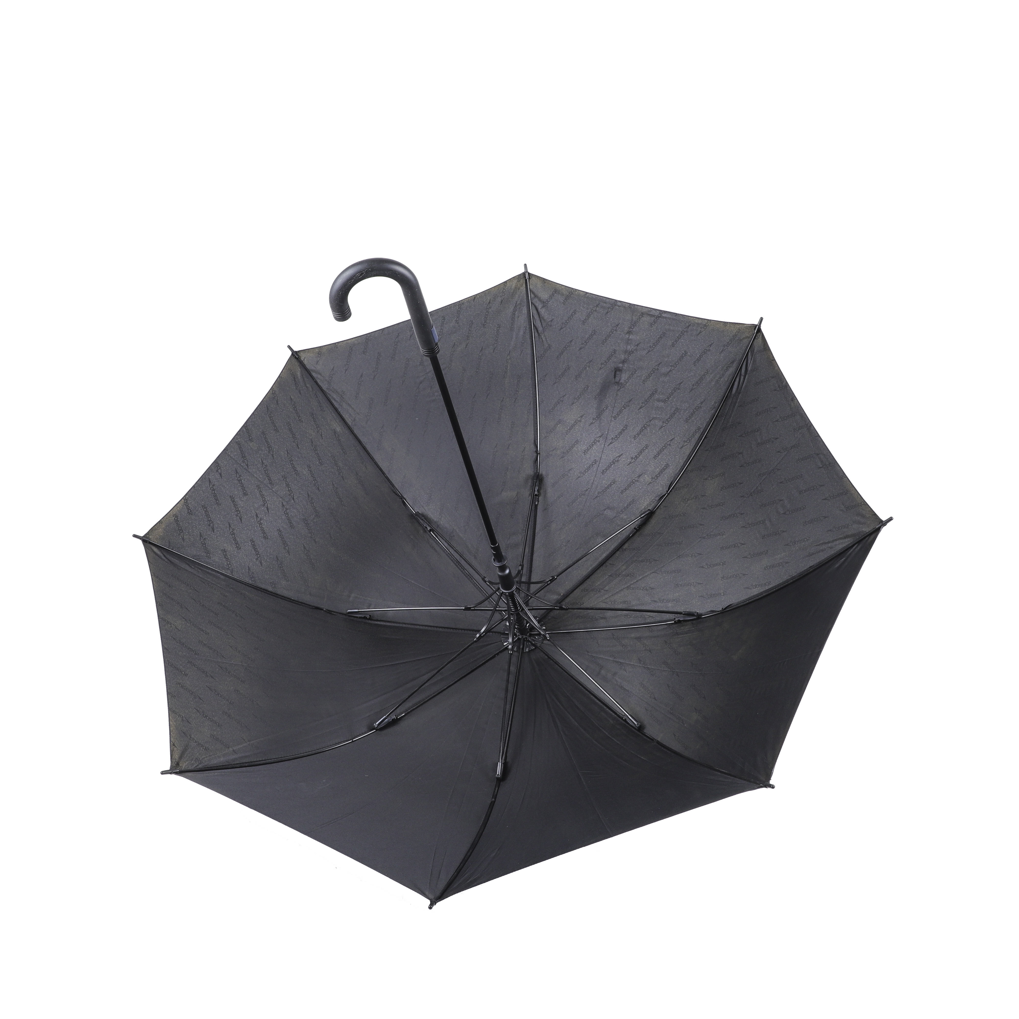 High Quality 23inch*8k black straight umbrella for men rubber coated J handle welcome customized