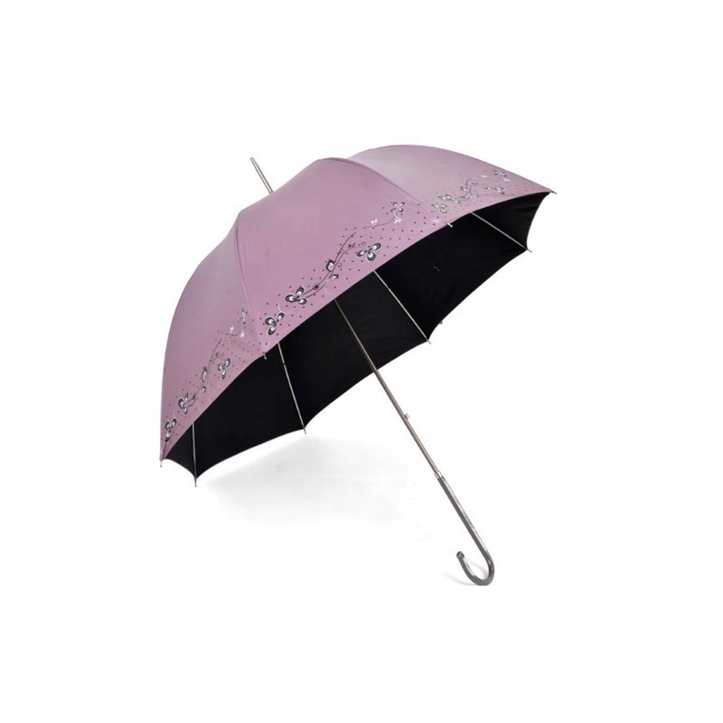 Good Quality pongee fabric Stick Umbrella Silk screen printing umbrella