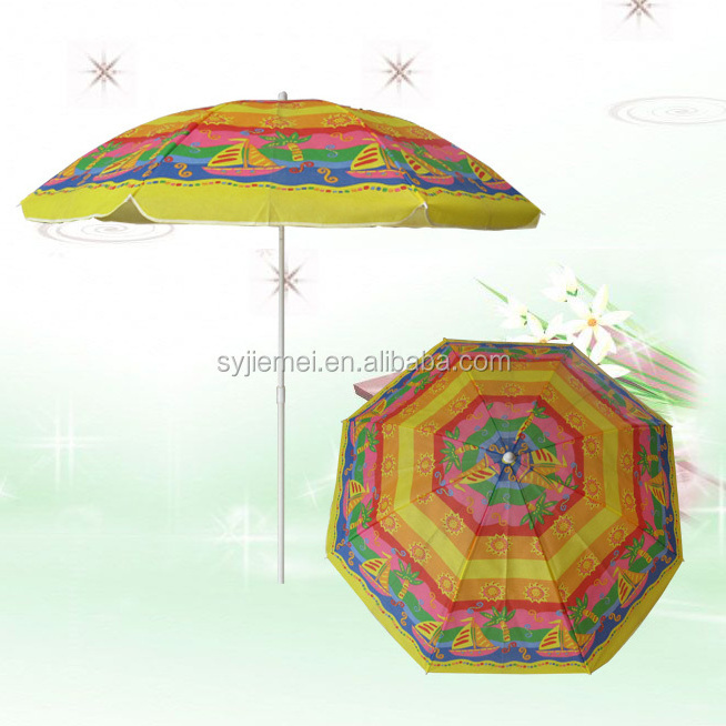 180cm*8k beach umbrellas with 170T polyester flower fabric