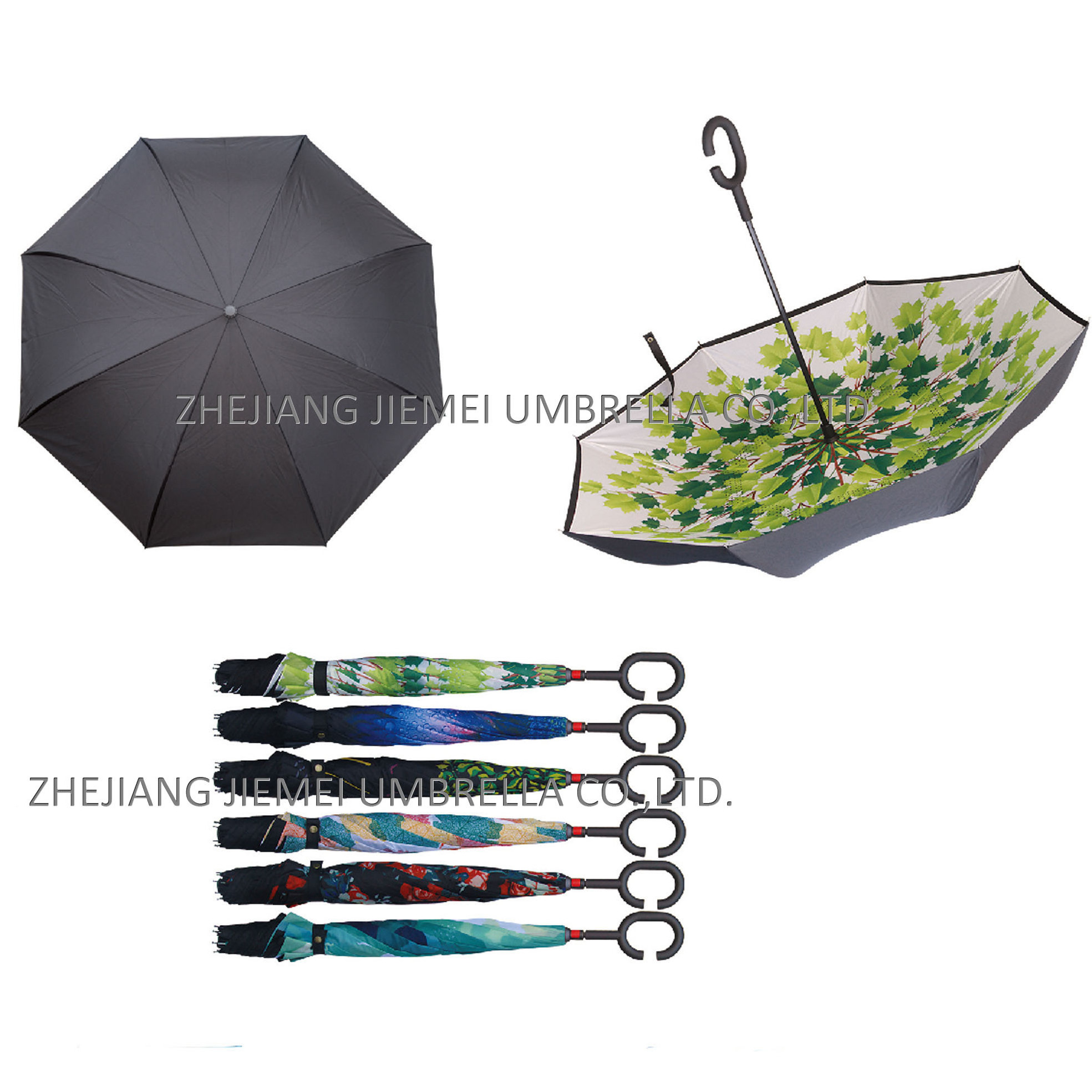 23 Inch Reverse Car Umbrella Fiberglass Frame